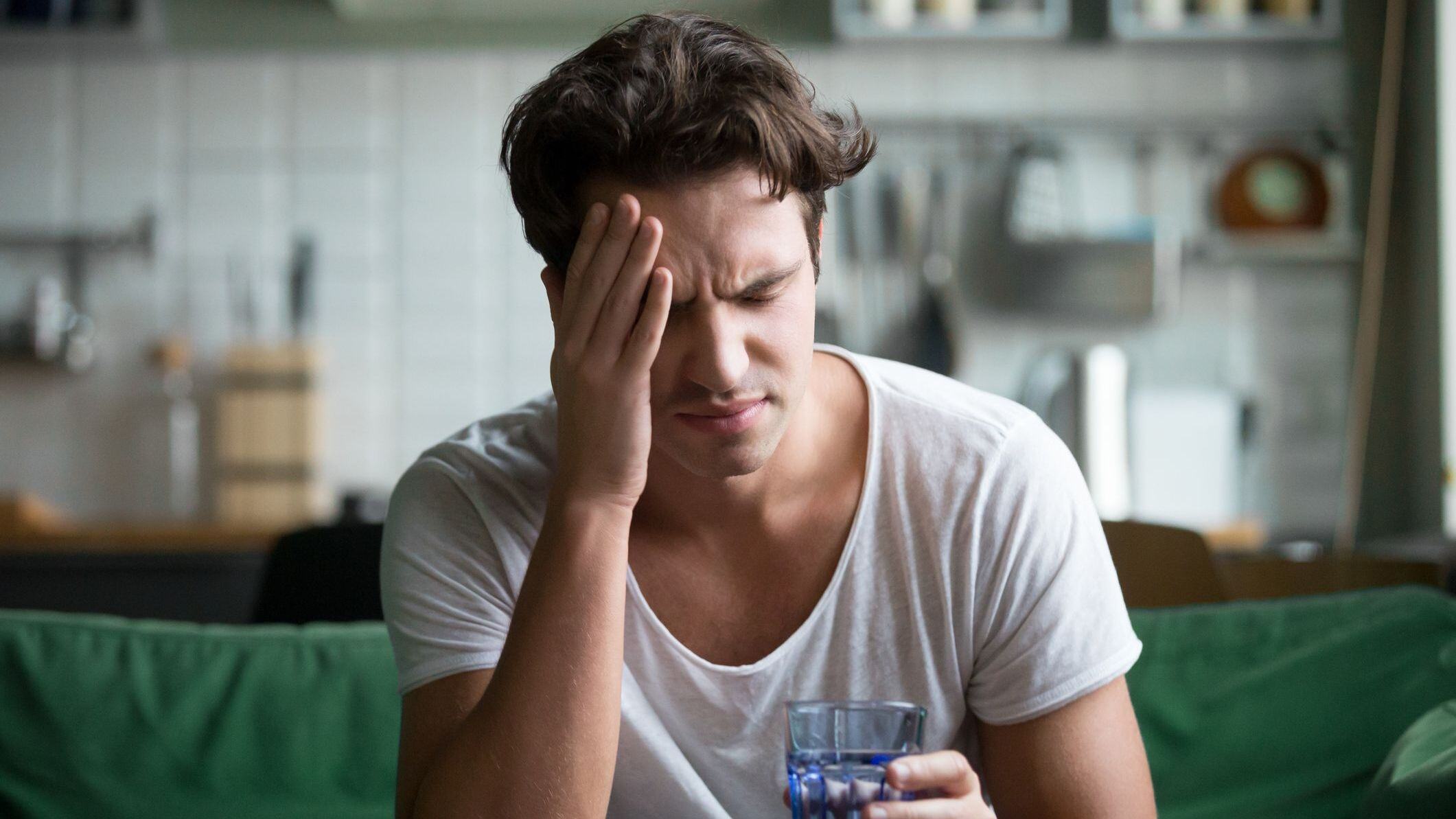 Man with headache